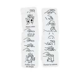 18 pictogramas - Lavarse las manos - Estilo minimalista