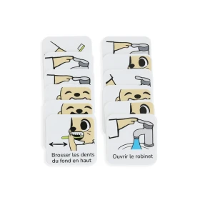 18 Pictogramas - Lavarse los dientes - Estilo kawaii
