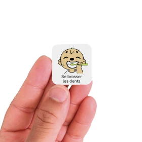 18 Pictogramas - Lavarse los dientes - Estilo kawaii