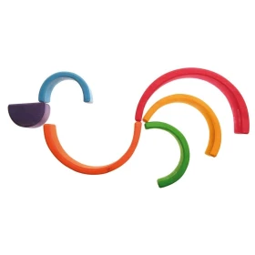 Arcoíris de madera multicolor - 17 cm (6 piezas)