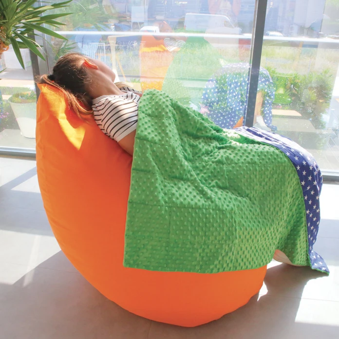 Manta lastrada - 100 x 150 cm - 5 kg - verde