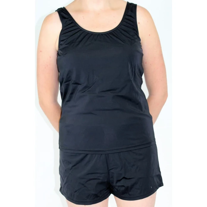 Tankini de incontinencia negro para mujer