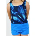 Tankini para incontinencia infantil - Azul multi