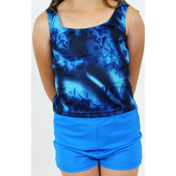 Tankini de incontinencia infantil - Azul multi