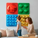 Juego de 4 espejos convexos de colores variados