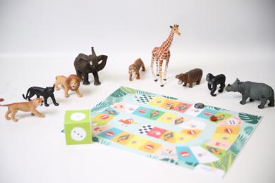 Juego de tablero de la selva: aprender jugando